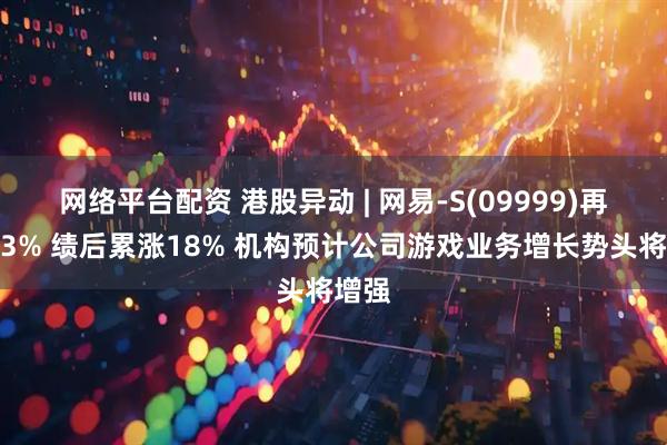 网络平台配资 港股异动 | 网易-S(09999)再涨超3% 绩后累涨18% 机构预计公司游戏业务增长势头将增强